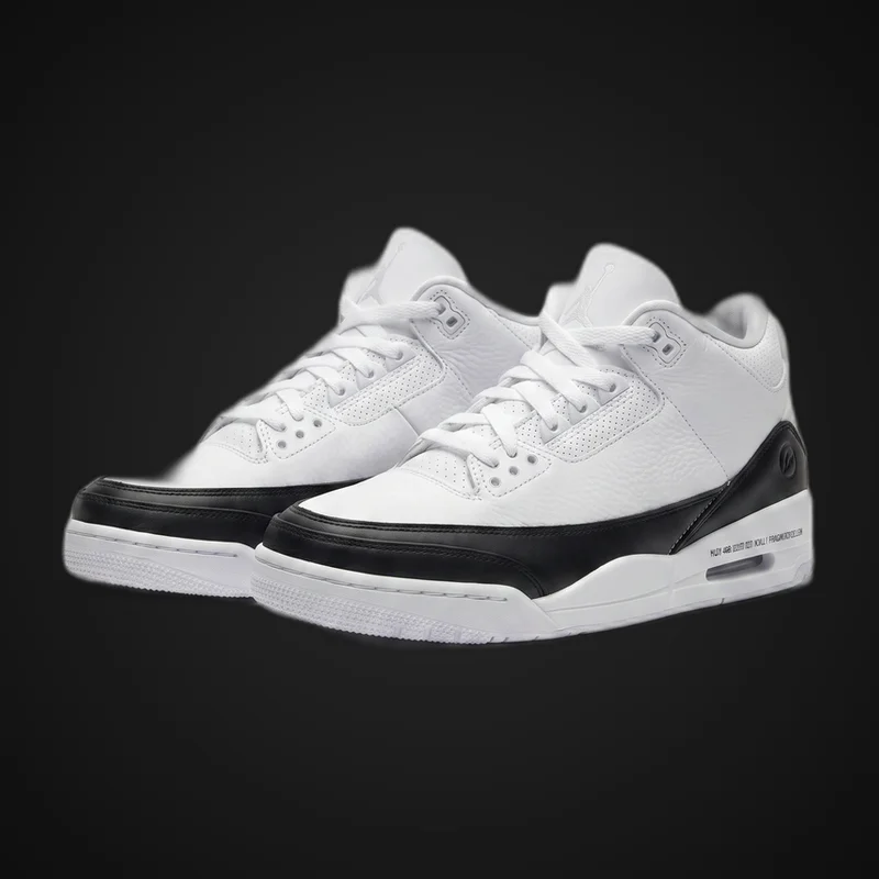 Jordan Retro 3 Fragment - Blanco/Negro — imagen 1
